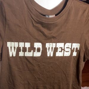Brown Wild West Baby Tee